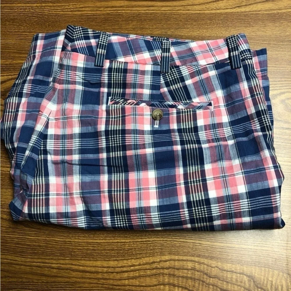 Vineyard Vines Blue and Pink Flat Front Shorts